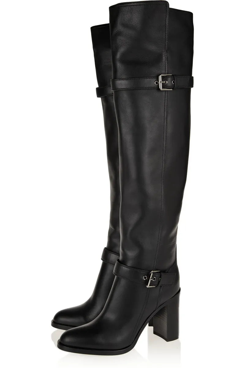 Shannon Leather Rider Boots