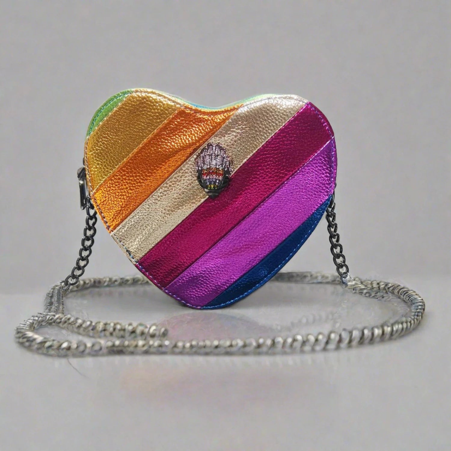 Heart-Shaped Rainbow Frame Bag