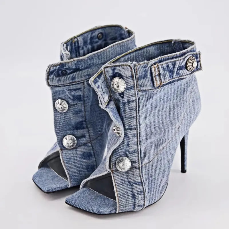 Tiffany Denim Ankle Boots