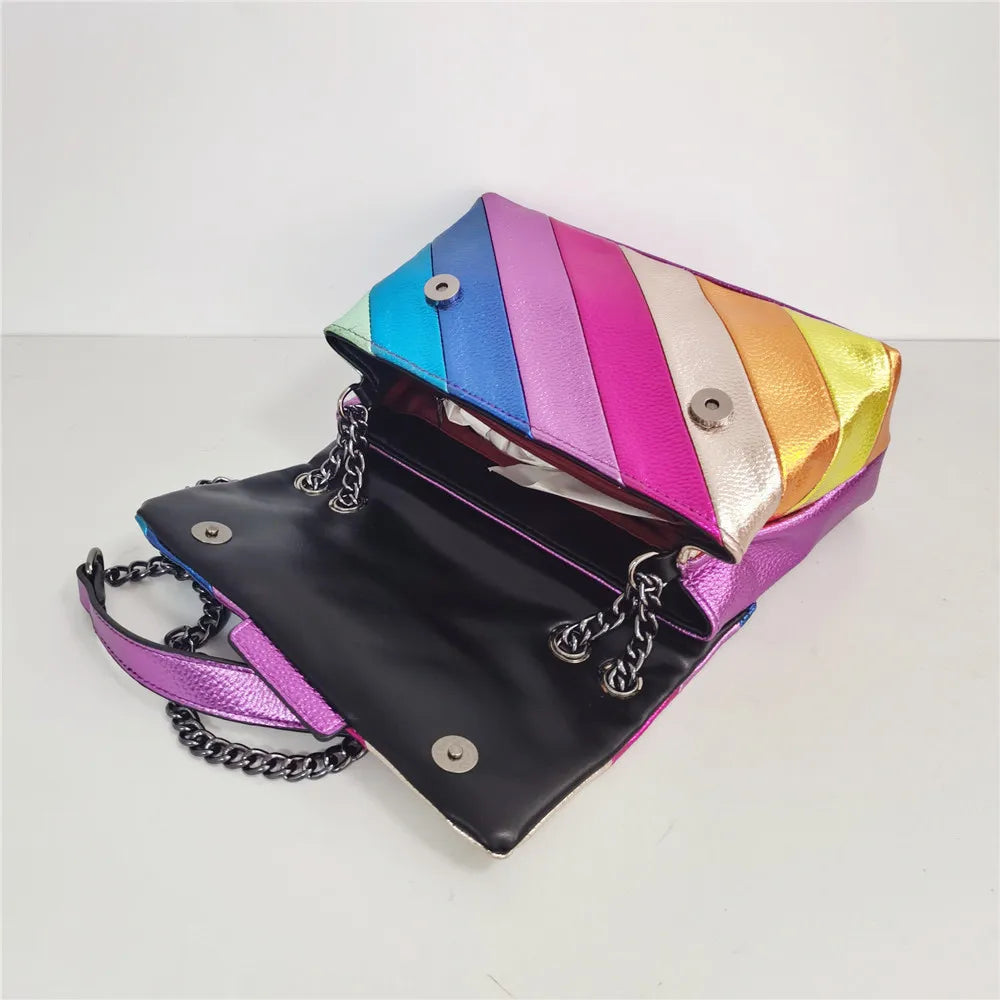 Rainbow Stripe Shoulder Bag