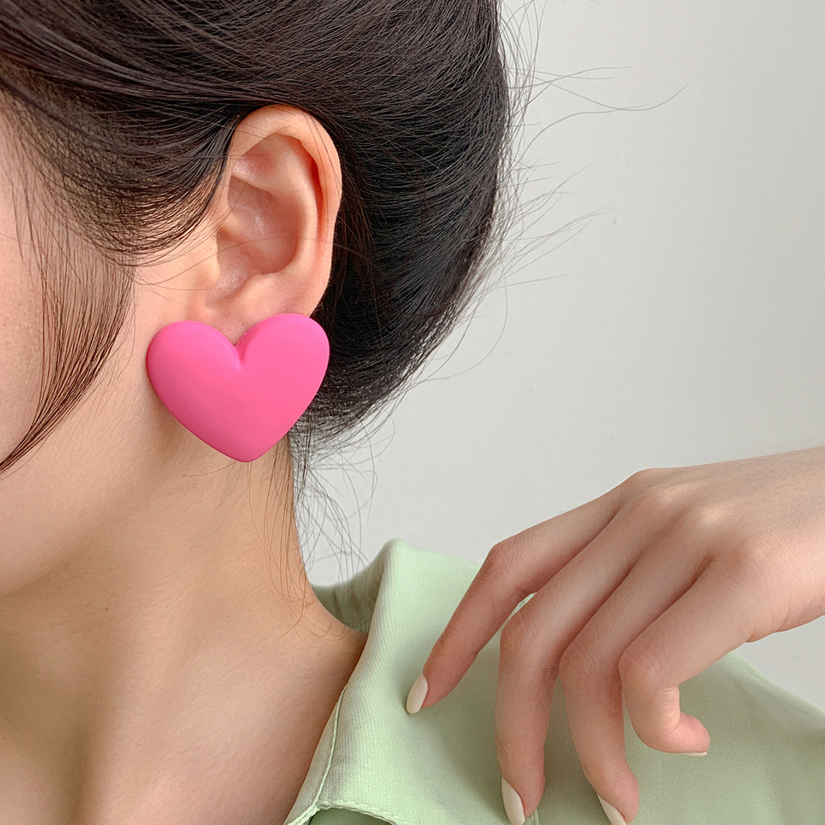 Candy Color Love Pin Earrings