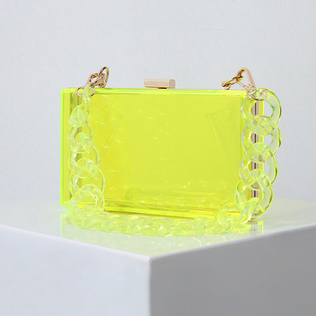 Jellybean Chain Clutch Handbag