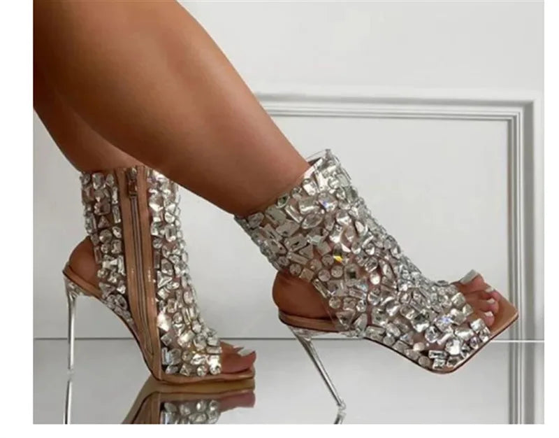 Reality Glitter Me Down Ankle Boots