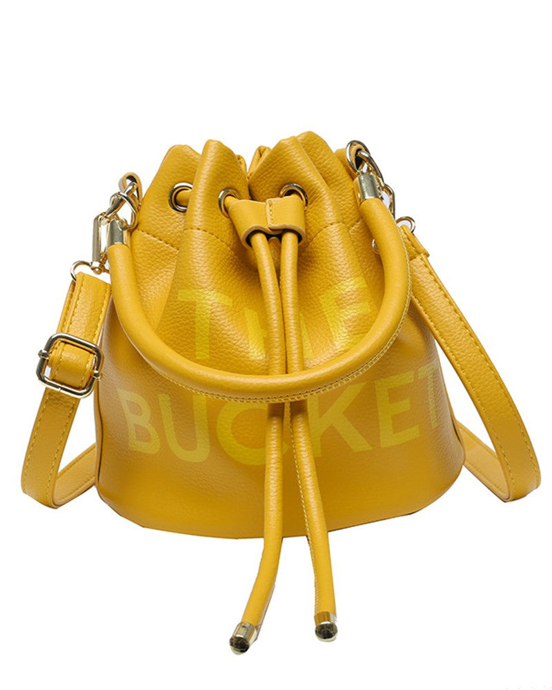 Its All In The Leather Bucket Bag